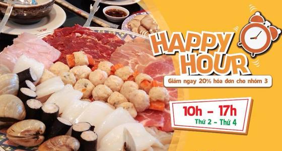 HAPPY HOUR GIẢM NGAY 20%